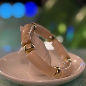 Chic Gold and Cream Women's Bracelet